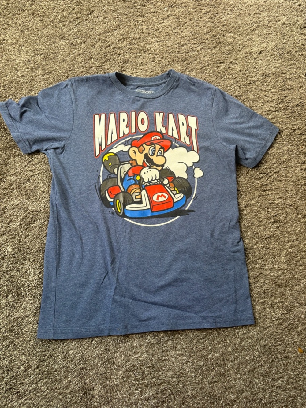 Mario Kart Graphic Tee in Blue with Red Accents  ** bundle 5/$15 Size XL